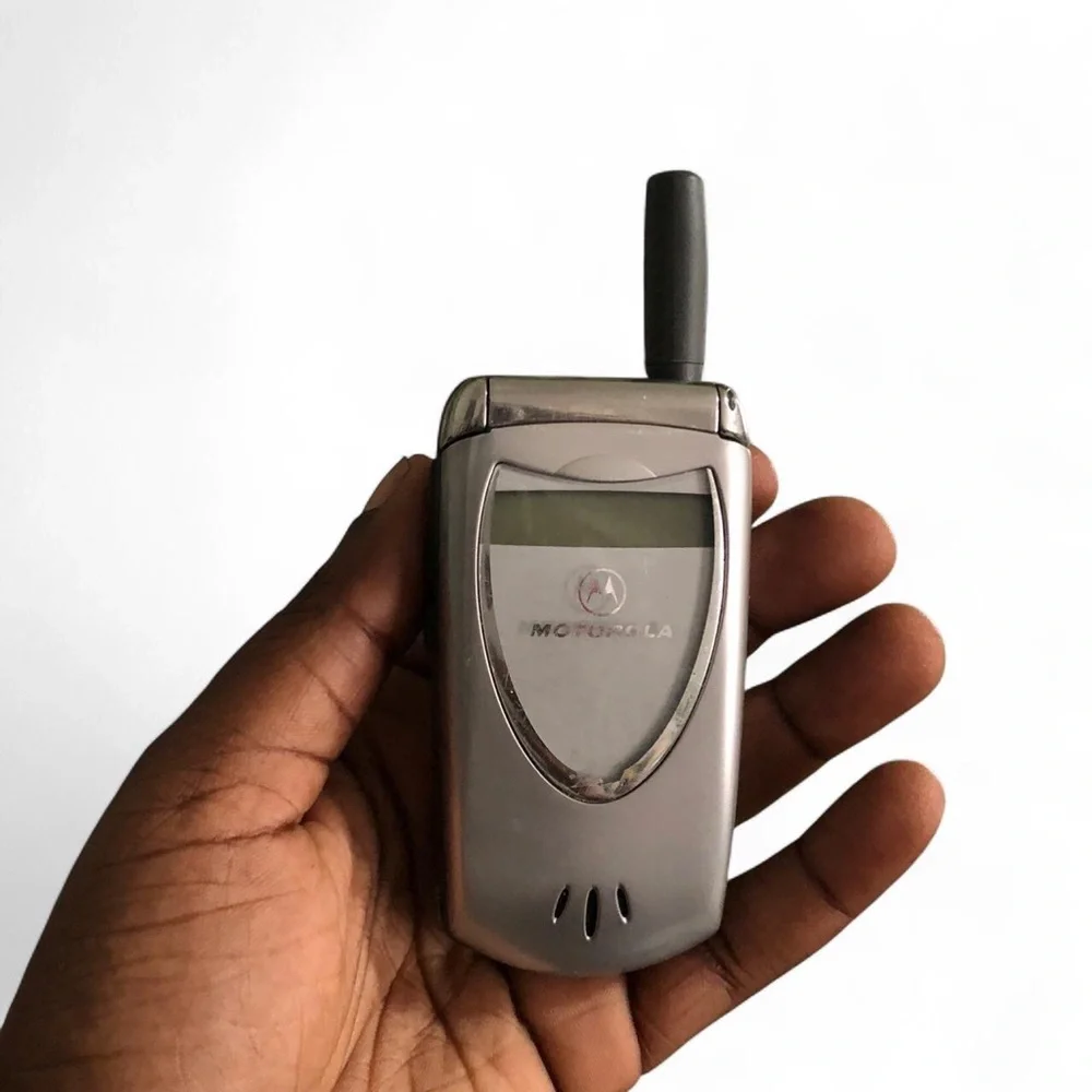 Motorola V60i Silver Flip Phone Untested 2000s Y2K Vintage Retro